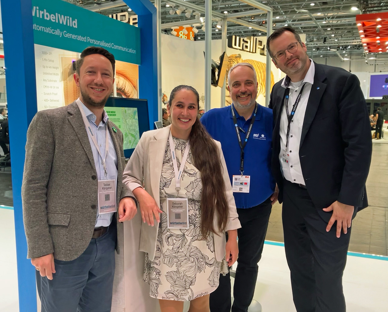 Print aficiandos among themselves: With Frank Stock and Thorsten Kinnen from Konica Minolta we share a passion for good printed matter and programmatic print.